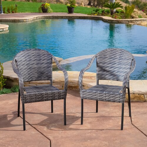 Home Loft Concept Seymour Outdoor Wicker Chair (Set of 2)