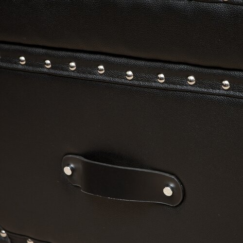 Home Loft Concept Nino Leather Storage Trunk Ottoman