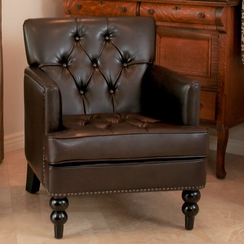 Home Loft Concept Karl Brown Leather Club Chair