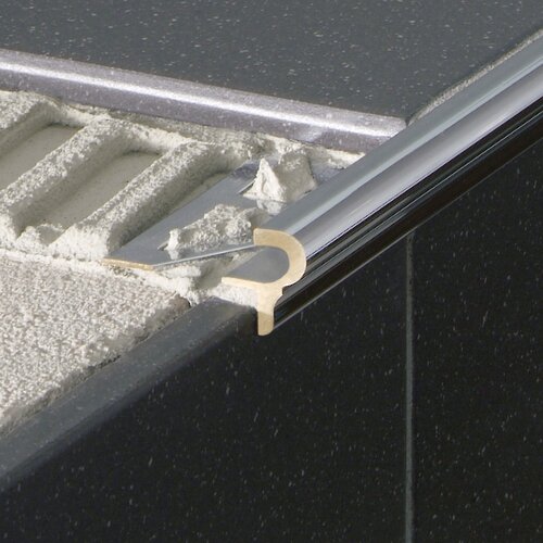 Blanke 0.5 Anodized Aluminum Classic Stair Nose in Satin Silver