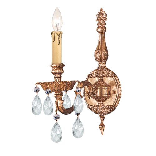 Crystorama Olde World 1 Light Candle Wall Sconce