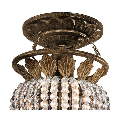 Crystorama Roosevelt 1 Light Semi Flush Mount