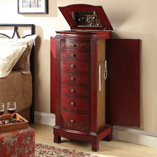 Coast to Coast Imports Jewelry Armoire with Mirror