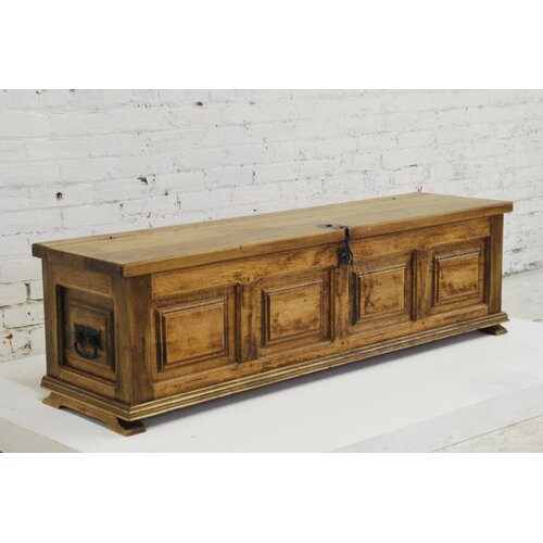 Artesano Home Decor Mediterranean Trunk Coffee Table with Lift Top