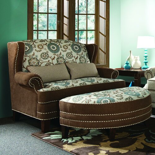 Chelsea Home Cornelious Settee and Ottoman