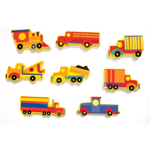 Room Magic Boys Like Trucks Nursery Set in Chocolate