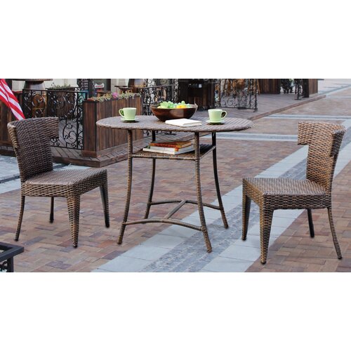 Panama Jack Key Biscayne 3 Piece Honeymoon Bistro Set