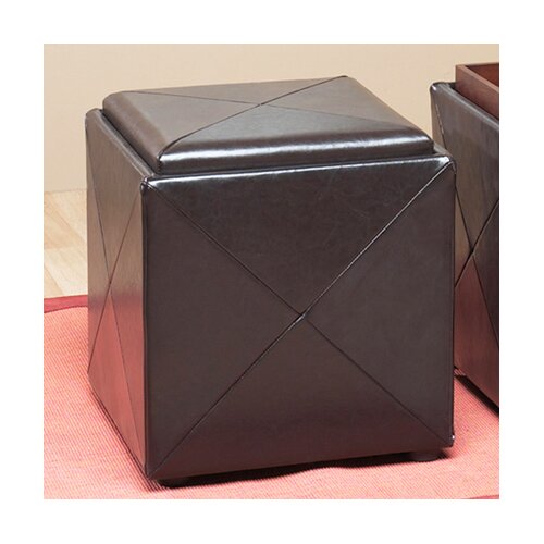 Modus Milano Leatherette Cube Ottoman