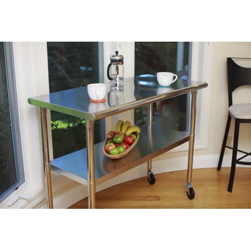 Trinity EcoStorage™ 48 Stainless Steel Table w/Wheels