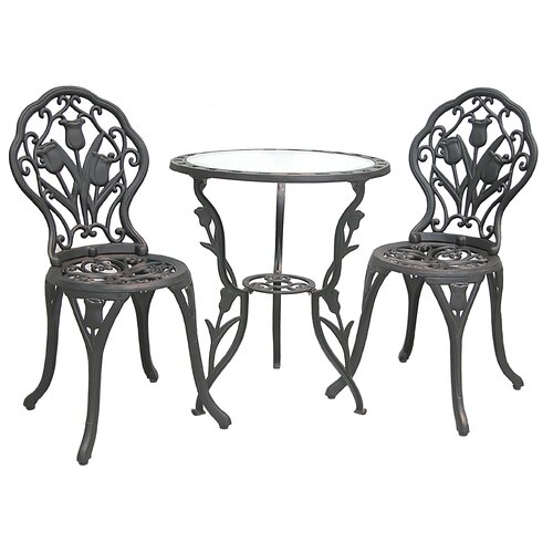 Innova Hearth and Home Tulip 3 Piece Bistro Set