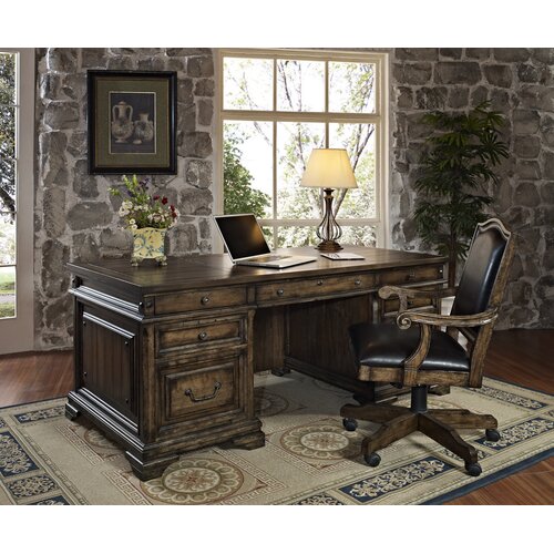 Lang Furniture Madison Desk with Lighted Hutch