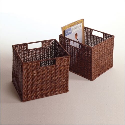 Winsome Walnut Small Storage Baskets (Set of 2)