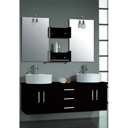 Cambridge Plumbing Hematite 59 Wall Mount Double Bathroom