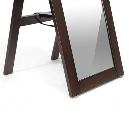 Wholesale Interiors Baxton Studio Lund Wood Modern Mirror with Built