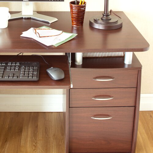 Castleton Home Three Drawer Computer Desk