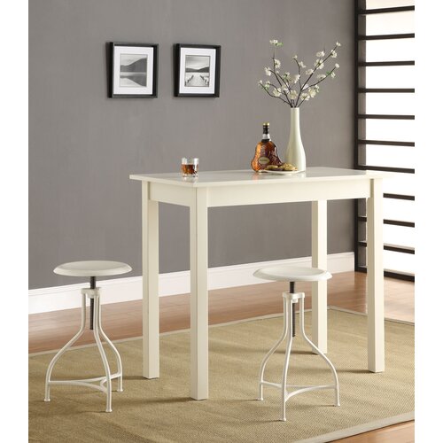 Carolina Cottage Café Bar Table with Logan Adjustable Stools