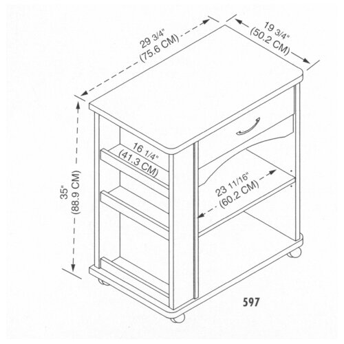 Nexera Delissio Microwave Cart