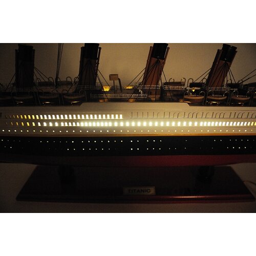 Old Modern Handicrafts Titanic with Lights Ship