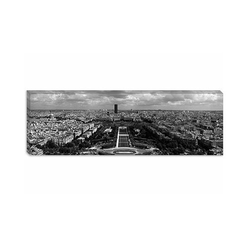 iCanvasArt Aerial View of a City, Eiffel Tower, Paris, Ile De France