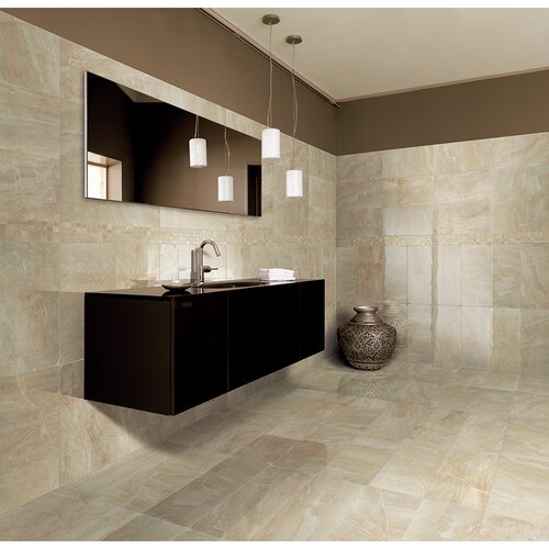 Samson Tile Anthology 16.75 x 16.75 Matte Floor Tile in Beige (Box