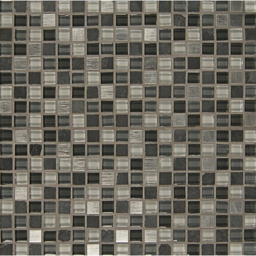 Epoch Metalz GB Blend 12 x 12 Recycled Glass Mosaic in Bronze Multi