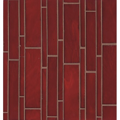 Bedrosians 12 x 11.50 Mosaic Linear Pattern Tile in Rouge