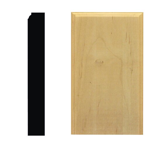 Manor House 7/8 in. x 3 1/2 in. x 6 in. Maple Plinth Block Moulding