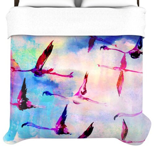 KESS InHouse Flamingo in Flight Duvet Cover Collection