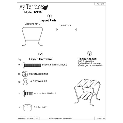 Ivy Terrace Ivy Terrace Vintage 3 Piece Seating Group