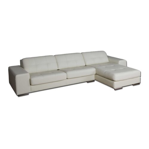 Eurosace Luxor Sectional   Top Grain Italian Leather