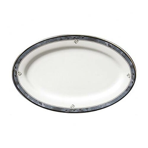 Fitz and Floyd Damask Holiday Sentiment Oval Serving Tray