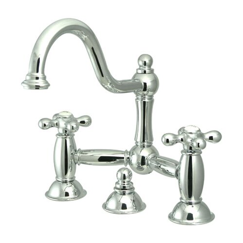 Kingston Brass Restoration Double Handle Widespread Bathroom Sink