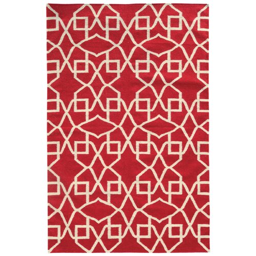 Pantone Universe Matrix Red Geometric Rug