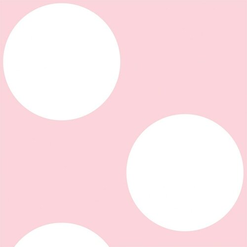 WallCandy Arts Polkda Dot Wallpaper in Pink and White