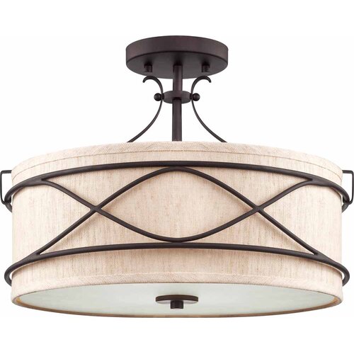 Volume Lighting Giovanni 2 Light Semi Flush Mount