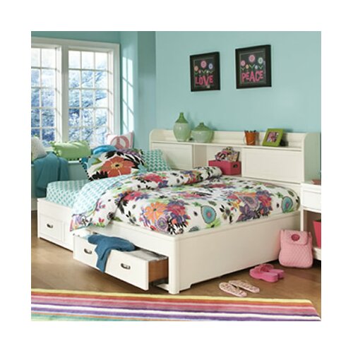 Chelsea Home Twin Mates Bed with Bookcase and Storage