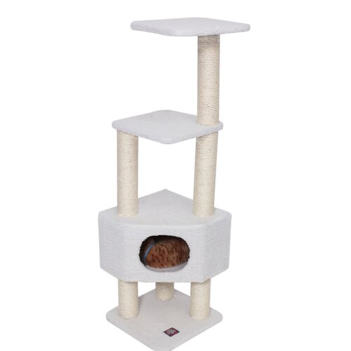 Majestic Pet 52 Bungalow Sherpa Cat Tree