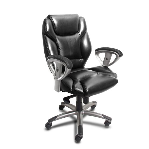 Mayline 300 Series Mid Back Leather Swivel / Tilt