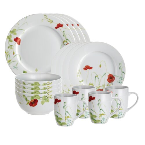 Paula Deen Signature Poppy Valley 16 Piece Dinnerware Set