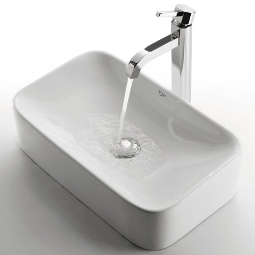 Bathroom Sink with Ramus Single Lever Faucet   C KCV 122 1007