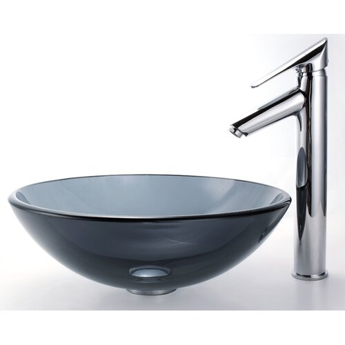 Add a touch of elegance to your bathroom with a glass sink combo from