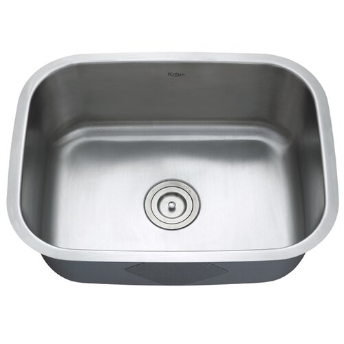 Kraus Stainless Steel 23 x 17.75 16 Gauge Undermount Single Bowl