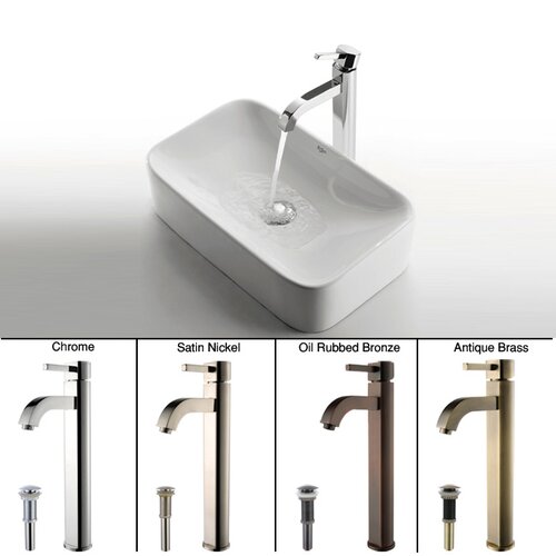 Sink in White with Ramus Single Lever Faucet   C KCV 122 1007