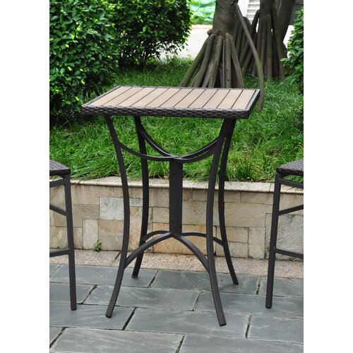 International Caravan Barcelona Wicker Resin/Aluminum Patio Table