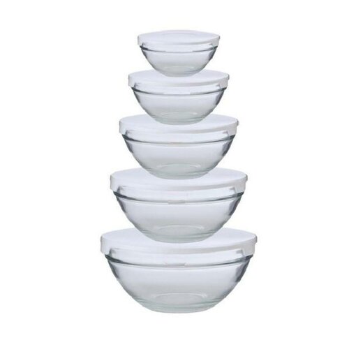 Alpine Cuisine 5 Piece Nested Glass Bowl