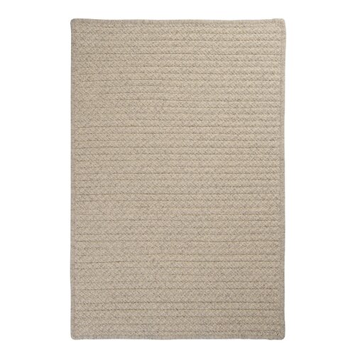 Colonial Mills Natural Wool Houndstooth Cream Braided Rug