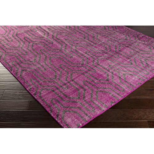 Surya Zahra Geometric Magenta Area Rug