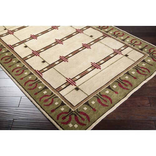 Surya Arts and Crafts Turtle Green Rug