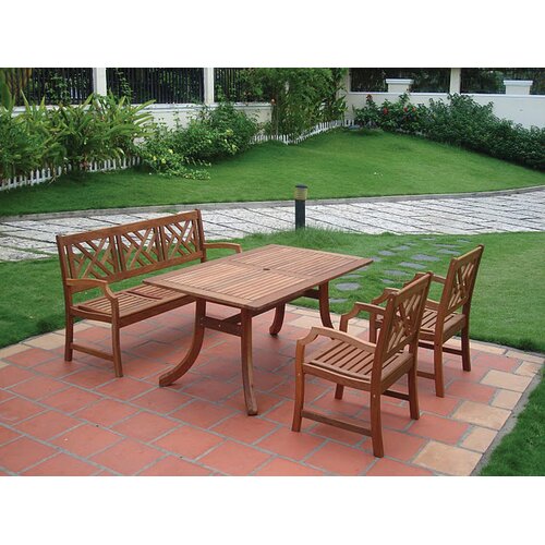 Vifah Atlantic 4 Piece Dining Set