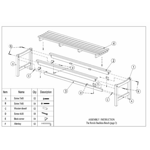 Vifah Eucalyptus Picnic Bench